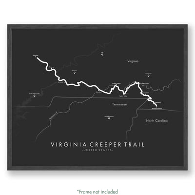 Trail Poster of Virginia Creeper Trail - Grey