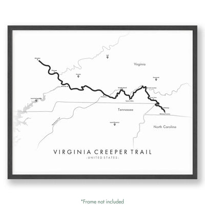 Trail Poster of Virginia Creeper Trail - White