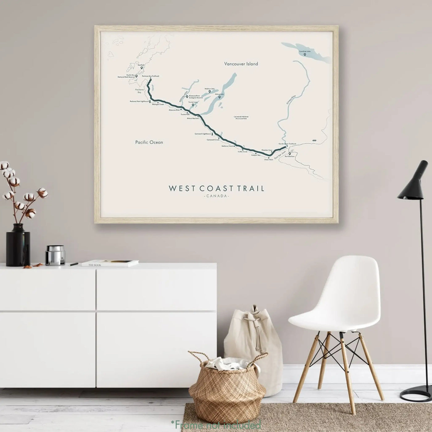 Trail Poster of West Coast Trail - Beige Mockup