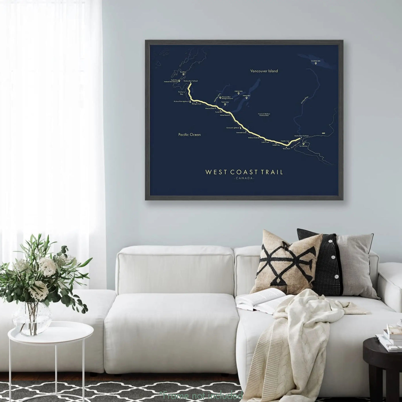 Trail Poster of West Coast Trail - Blue Mockup