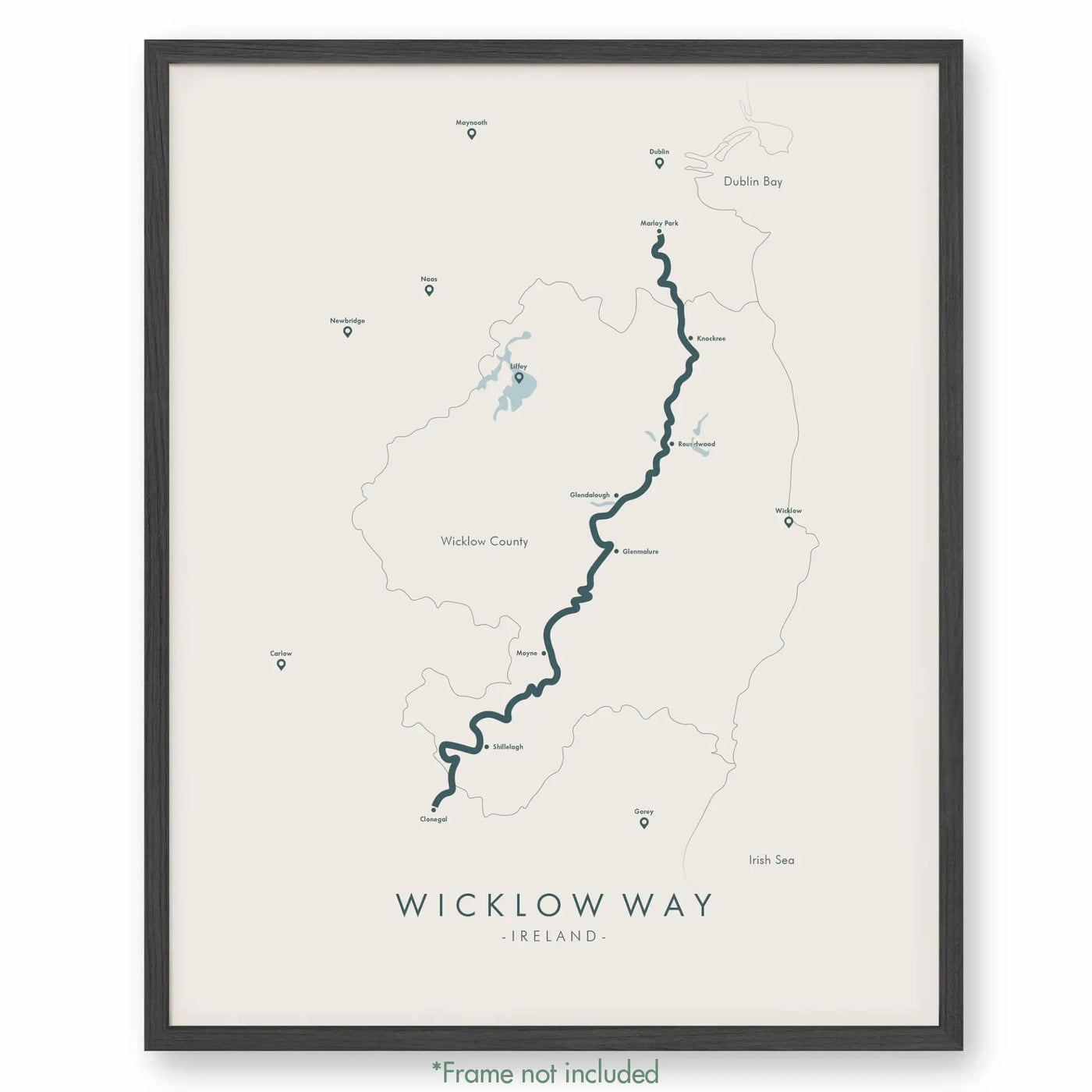 Trail Poster of Wicklow Way - Beige