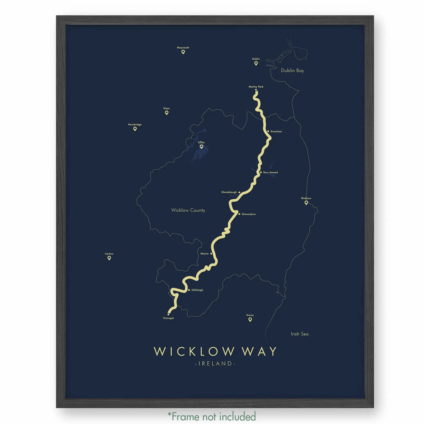 Trail Poster of Wicklow Way - Blue