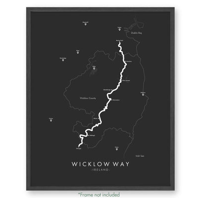 Trail Poster of Wicklow Way - Grey