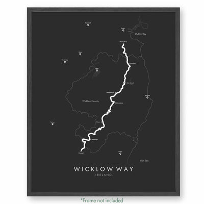 Trail Poster of Wicklow Way - Grey