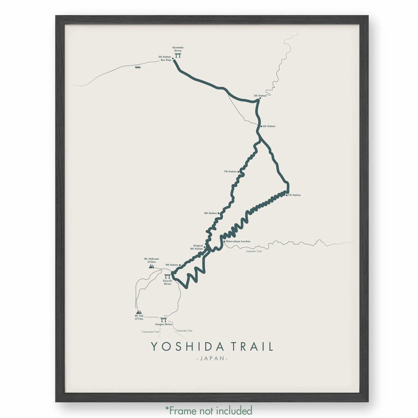 Trail Poster of Yoshida Trail - Beige