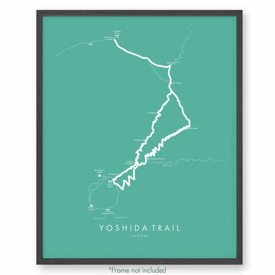 Trail Poster of Yoshida Trail - Teal