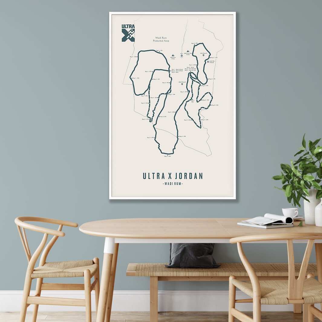 Trail Poster of Ultra X - Jordan - Beige Mockup