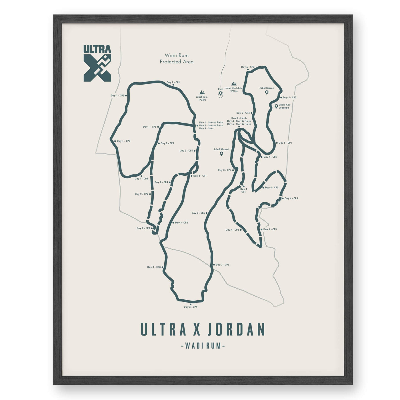 Trail Poster of Ultra X - Jordan - Beige