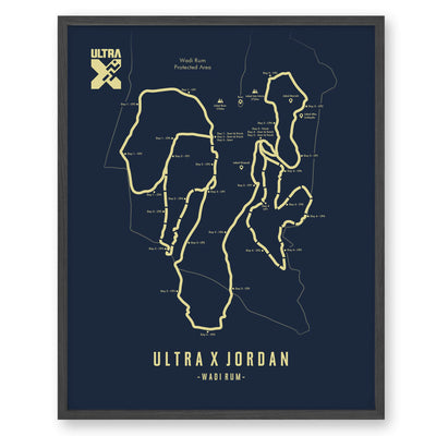 Trail Poster of Ultra X - Jordan - Blue