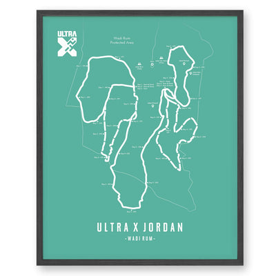 Trail Poster of Ultra X - Jordan - Teal