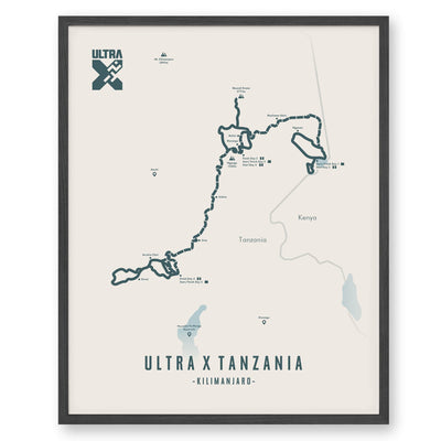 Trail Poster of Ultra X - Tanzania - Beige